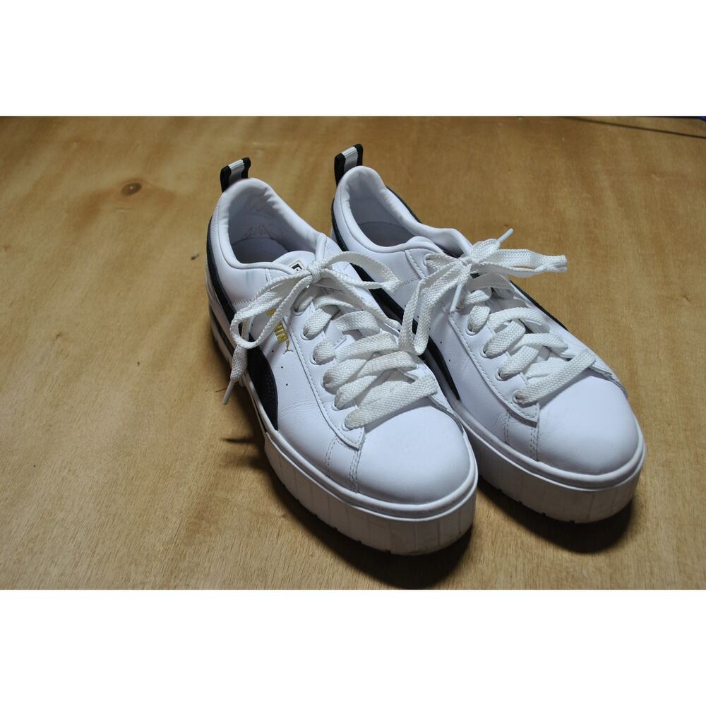 Puma Cali Star White & Black Platform Sneakers – Women’s Size 9
